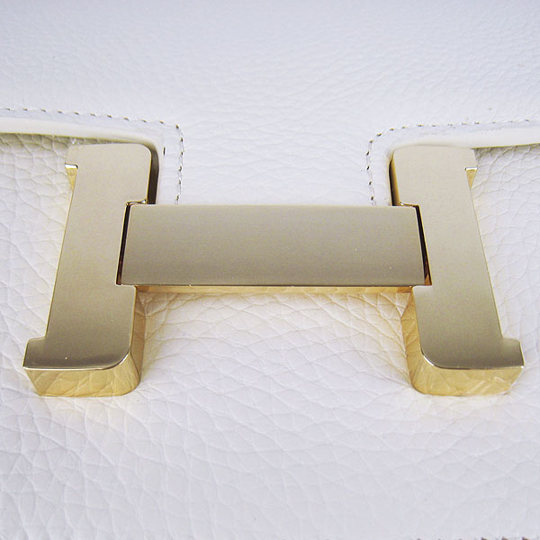 7A Hermes Constance Togo Leather Single Bag Off-White Gold Hardware H020